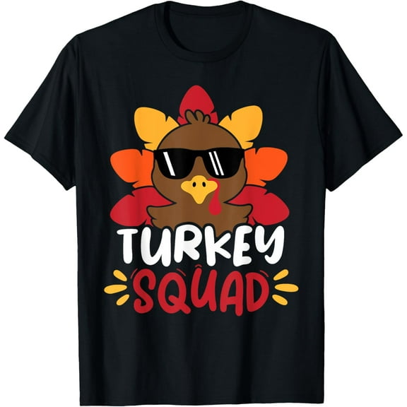 Turkey Squad Run Trot Family Thanksgiving Shirts Kids Adult T-Shirt