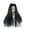 C, variant on Realistic Female Ghost Mask for Halloween , Scary Long Hair Latex Mask for Costume Parties, Haunted Houses & Horror Events - Durable Rubber Halloween Accessory
