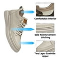 thumbnail image 2 of Men's Casual Shoes Invisible Height Increasing Leather Elevator Lace Up Sneakers Fashion Breathable Comfortable Lightweight White 9.5 US, 2 of 7