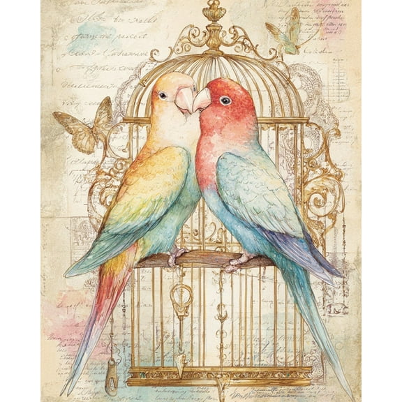 Paint by Numbers for Adults Kids Beginner Lovers in a Golden Cage DIY Acrylic Painting by Numbers Kits with Brushes Acrylic Pigment Home Decoration Gifts 16 x 20 inch