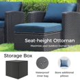 thumbnail image 7 of Royalcraft 8 Pieces Patio Furniture Set, All Weather PE Wicker Rattan Outdoor Sectional Sofa with Storage Box and Cushion, Outdoor Furniture for Lawn Backyard Poolside Porch, 7 of 7
