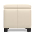 thumbnail image 5 of Simpli Home Dover Faux Leather Storage Bench in Cream, 5 of 12