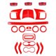 thumbnail image 1 of Kit De Decoración De Interior De Coche Kit De Decoración De Cubierta Interior Roja Compatible Con Jeep Wrangler 2011-2018 Vehículo De Decoración De Coche 21 Uds. Serendint VI005806-00, 1 of 7