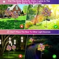 thumbnail image 3 of 2 Pack Solar Butterfly Stake Lights, Solar Garden Lights with 44 LED 34 Butterfly Solar Lights for Garden Yard Patio Lawn Outdoor Decor Waterproof (Colorful Butterfly Colorful Light), 3 of 6