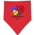 thumbnail image 2 of Inktastic 1st Valentine's Day Hearts Baby Bandana Bib, 2 of 4