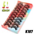 thumbnail image 1 of Pestañas 5/10 pares 3D Mink Lashes Fluffy Soft Wispy Volume Natural long E-girls Pestañas postizas Pestañas reutilizables Maquillaje de pestañas Tan Jianjun unisex, 1 of 2