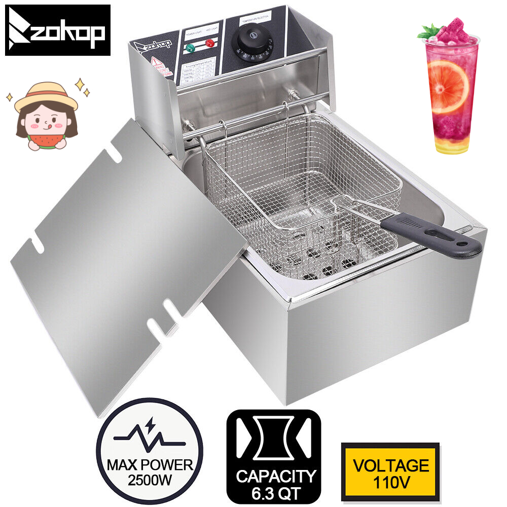 Clearance! Deep Fryer Electric Deep Fryer with Basket and Lid, Deep