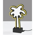 thumbnail image 2 of Simplee Adesso Infinity Neon Palm Tree Table/Wall Lamp, Black, Abs, Mirrored Plastic w. Neon border, 2 of 7
