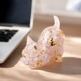 thumbnail image 5 of Little Cat Resin Figurine with Gold Flakes, Decorative Miniature Kitty Statue for Living Room, Office and Desktop Shelf Display, 5 of 6