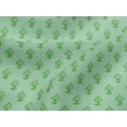 thumbnail image 4 of oneOone Viscose Jersey Mint Fabric Leaves & Floral Block Sewing Craft Projects Fabric Prints By Yard 60 Inch Wide, 4 of 5