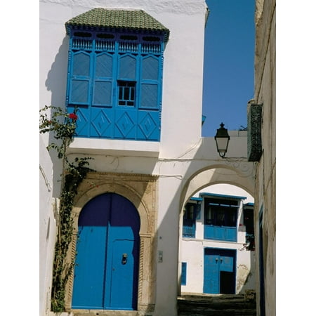 House Painted in Blue and White, Sidi Bou Said, Tunisia, North Africa, Africa Print Wall Art By Jane