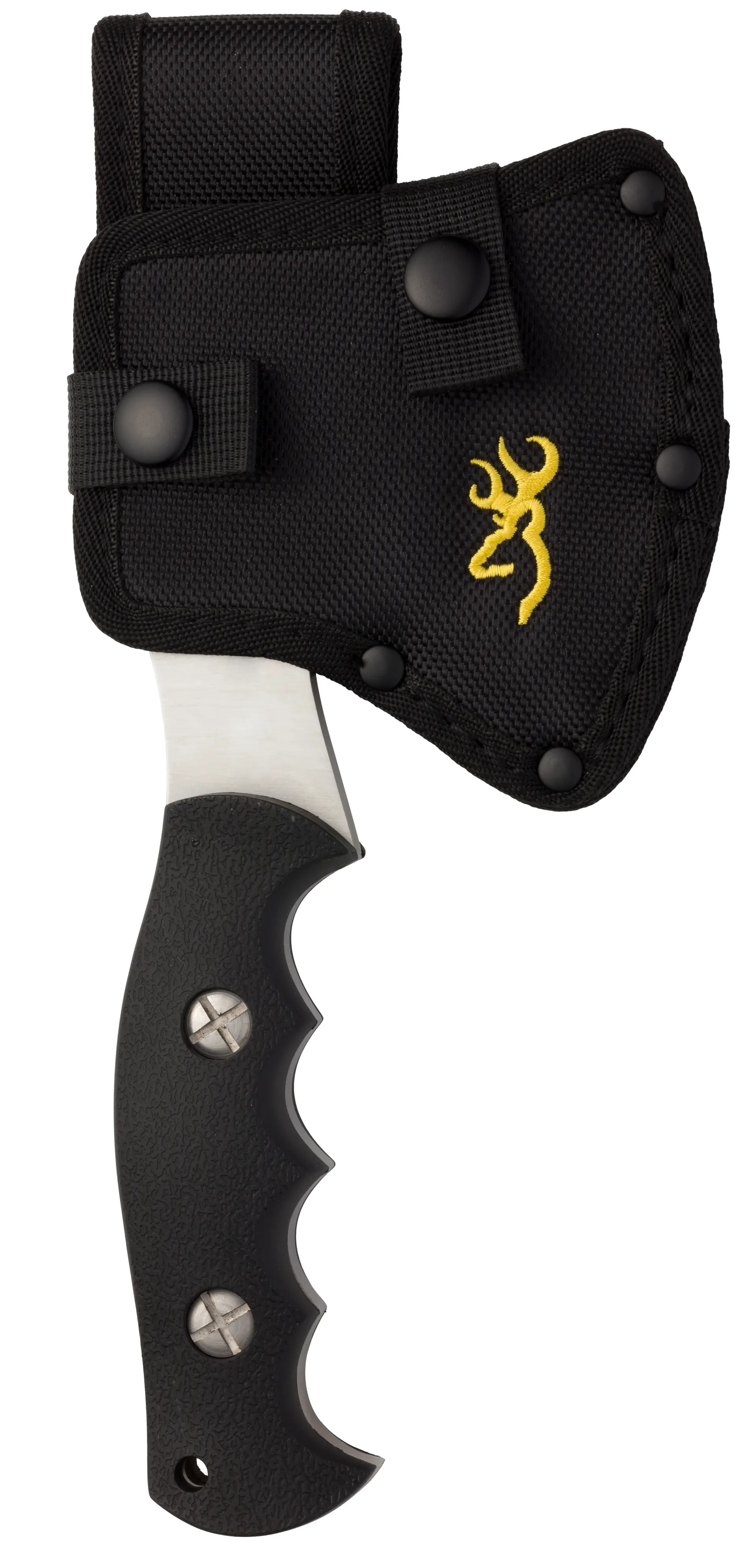 Browning 0301 Outdoorsman Compact Hatchet with Black Finger Grooved Polymer Handle