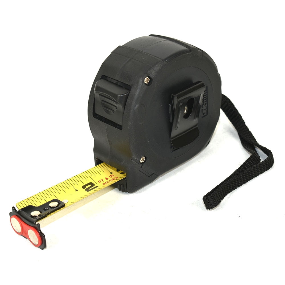 Big Horn 19643-12Pk 25 Ft. Compact Auto Lock Tape Measure With Magnetic Hook - Pack of 12