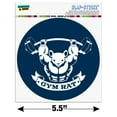 thumbnail image 6 of Gym Rat Workout Weight Lifting Automotive Car Window Locker Circle Bumper Sticker, 6 of 6