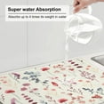 thumbnail image 5 of Honeii Wildflower Watercolor 3 Print Kitchen Drying Mat Coffee Bar Mat Hide Stain Coffee Maker Mat for Countertops Coffee Pot Dish Drying Mat, 5 of 7