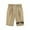 Khaki, variant on Shorts For Girls Kids Drawstring Elastic Waist Shorts Casual Solid Color Letter Print Knee Length Shorts With Pockets Lightweight Pants Size 3-4 Years