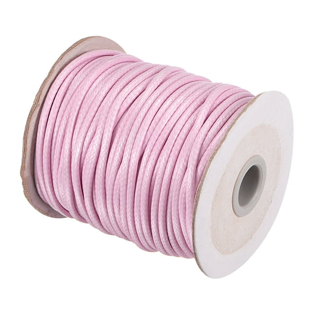 Unique Bargains Beading Thread Bracelet Weave Bead Craft Cord 3mm 39M/Roll (42-Yards) Decorative String, Light Pink