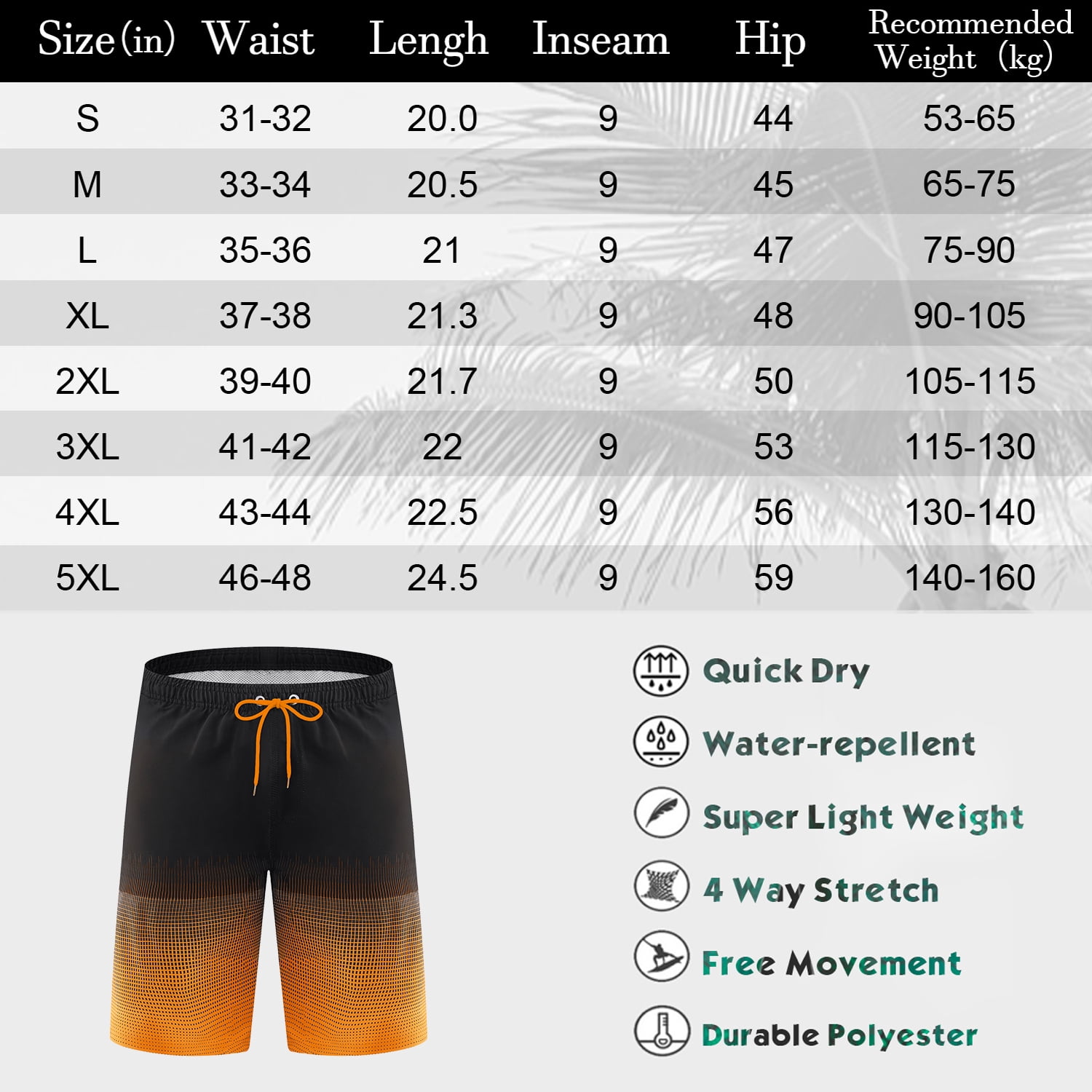 APTRO Mens Swim Trunks 9 inch Bathing Suit With Zipper Pockets Quick Dry Mesh Liner Swim Shorts Board Shorts Swimsuit Beach Shorts Grid Dark Orange 2XL