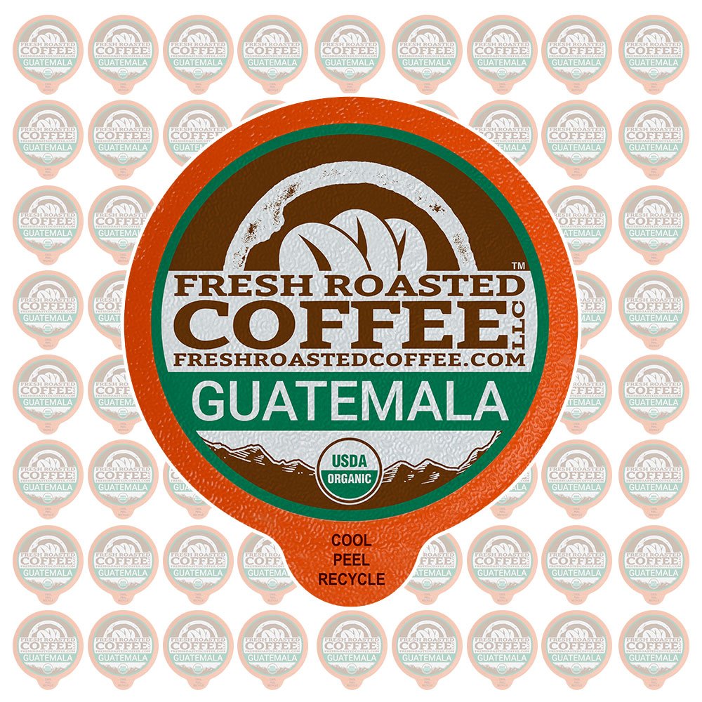 Fresh Roasted Coffee, Organic Guatemalan Huehuetenango Coffee Pods