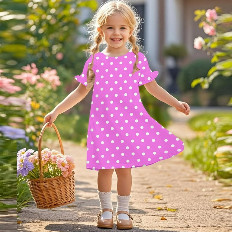 Pounoo New Dresses For Kids Cute Print Short Sleeve Casual Dresses Round Neck Knee Length Dress Stretchable Dresses For Girls 10-12 - Walmart.com Pounoo New Dresses For Kids Cute Print Short Sleeve Casual Dresses Round Neck Knee Length Dress Stretchable Dresses For Girls 10-12 - Walmart.com