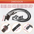 thumbnail image 3 of Cables de Bujía de Encendido de Automóvil Unique Bargains 7mm para Chevrolet Equinox Malibu Uplander 3.4L No.89018131 - Paquete de 6, 3 of 7