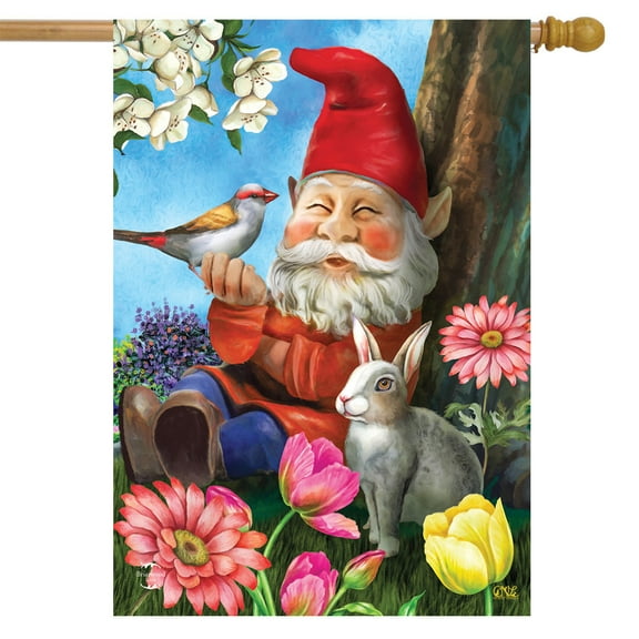 Briarwood Lane Garden Gnome Spring House Flag