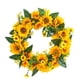 thumbnail image 2 of Corona de Flores Artificiales, Coronas de Primavera, Corona de Puerta Redonda, Corona de Girasol, 2 of 6