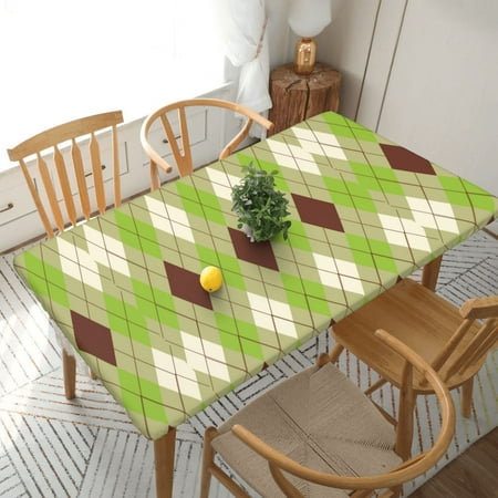 

Home Deluxe Tablecloth Seamless Floral Pattern Background Waterproof Elastic Rim Edged Table Cover- For Christmas Parties And Picnics 5ft