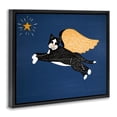 thumbnail image 4 of Angel Cat with Star Black Framed Floater Canvas Wall Art, design by Stephen Huneck, 4 of 10