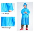 Rain Ponchos Family Pack Emergency Raincoat Drawstring Hood Poncho