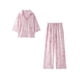 thumbnail image 5 of HH TRAF Traje de verano para mujer, camisa holgada con cuello vuelto y manga larga con botonadura sencilla y pantalón con lazo y cintura alta con cordones para mujer, 5 of 5