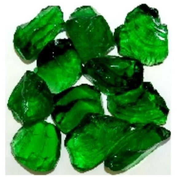 Recycled Chunky Glass, Green - Medium - 0.5-1 in. - 1 lbs