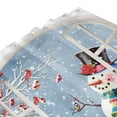 thumbnail image 5 of HVEST Winter Snowman Shower Curtain,Snowman Cardinals in the Snow Outside the Window Bathroom Shower Curtain Merry Christmas Polyester Fabric Decor Curtain with Hooks, 60X72 inch, 5 of 6