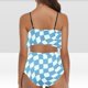 thumbnail image 2 of Bikini de Mujer Trajes de Baño Bikini con Ruffles Conjunto con Sujetador Acolchado Extraíble, Pantalones Cortos de Cintura Alta para la Playa, 2 of 6