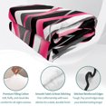 thumbnail image 4 of Full Quilt Set 78''x90'', Pink Stripe Lightweight Bedspread Coverlet Set with 2 Pillow Shams, Gradient Grey Moire Geometric Modern Abstract Breathable All Season Quilt Bedding for Bedroom/Guest Room, 4 of 9