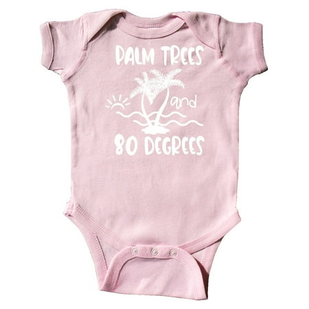 

Inktastic Spring Break Palm Trees and 80 Degrees Gift Baby Boy or Baby Girl Bodysuit