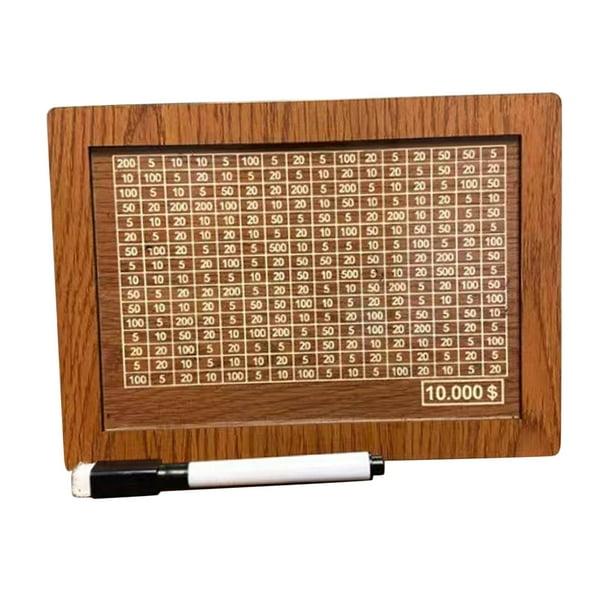 Hucha de madera para adultos, caja de ahorros con contador para Marrón claro
