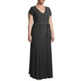 thumbnail image 2 of Ella Samani Plus Size Short Sleeve Maxi Wrap Dress, 2 of 6