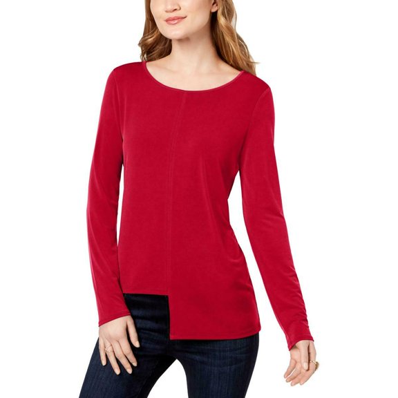 INC International Concepts Asymmetrical Top Red XS