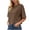 Brown, variant on Women's Summer Tops Casual Round Neck Cropped T-Shirts Drop Shoulder Half Sleeve Oversized Basic Tees