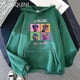 thumbnail image 2 of Sudadera con capucha Harajuku Gorillaz con estampado de dibujos animados para mujer, Jersey holgado bonito de manga larga, sudadera Harajuku, ropa básica Vintage negra, 2 of 4