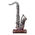thumbnail image 1 of Musical Instrument Model Adornment Resin Saxophone Book Craft Retro Household Desktop Adornment (Saxophone Silver), 1 of 9