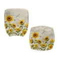 thumbnail image 6 of ZUXONGSY Sunflower Butterfly Desk Chair Cover 2 PCS Rotating Chair Cushion Sliding Covers for Work Chairs Easy to Install Rotating Chair Protective Slipcover for Office Home Cafe, 6 of 7