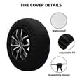 thumbnail image 5 of DouZhe Waterproof Spare Tire Cover, American Flag Abstract Dollar Sign Prints Adjustable Wheel Covers Fit for Jeep Trailer RV SUV Car, 16 inch, 5 of 7