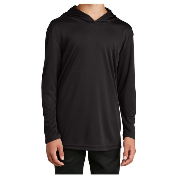 Yellow Rooster Youth PosiCharge Competitor Hooded Pullover Black XS