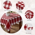 thumbnail image 5 of Farmhouse Buffalo Plaid Table Cloth Waterproof Tablecloths, Red White Checkered Tablecloth Dining Table Cover for Kitchen Party Tabletop Outdoor, Rectangle Tablecloth 60x120 Inch, 5 of 9