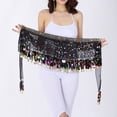 thumbnail image 4 of Bufanda de cadera para danza del vientre Sunnimix Con Lentejuelas negro, 4 of 8