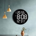 thumbnail image 4 of Reloj de pared moderno, silencioso, sin tictac, Digital, silencioso, para decoración de oficina, reloj de pared de plástico para , Negro Soledad Reloj de pared digital, 4 of 10