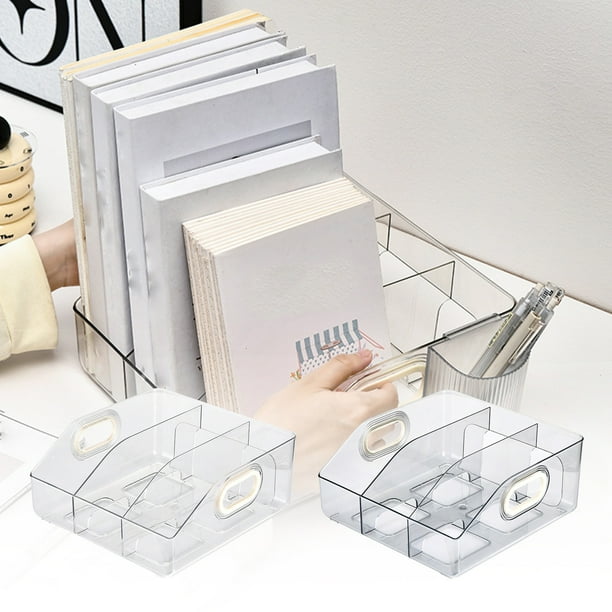 Soporte Acrílico para Libros y Archivos - Organizador de Escritorio Soporte, Negro MNFD