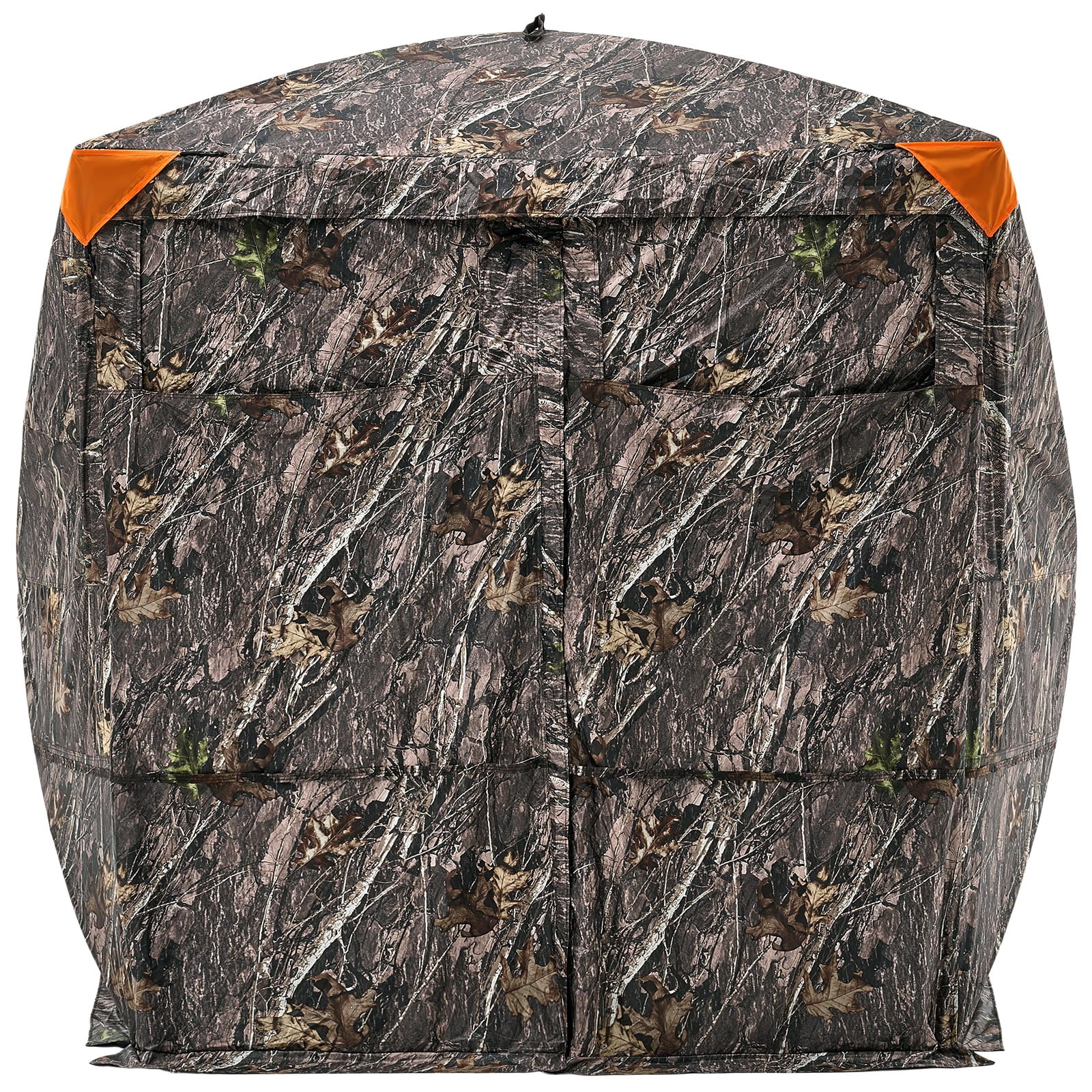 VEVOR Hunting Blind, 4-5 Person See Through Ground Blinds with Carrying Bag, 270 Degree Portable Camouflage Tent, Durable Concealed Shelter with Silent Magnetic Door and Window, for Turkey and Deer